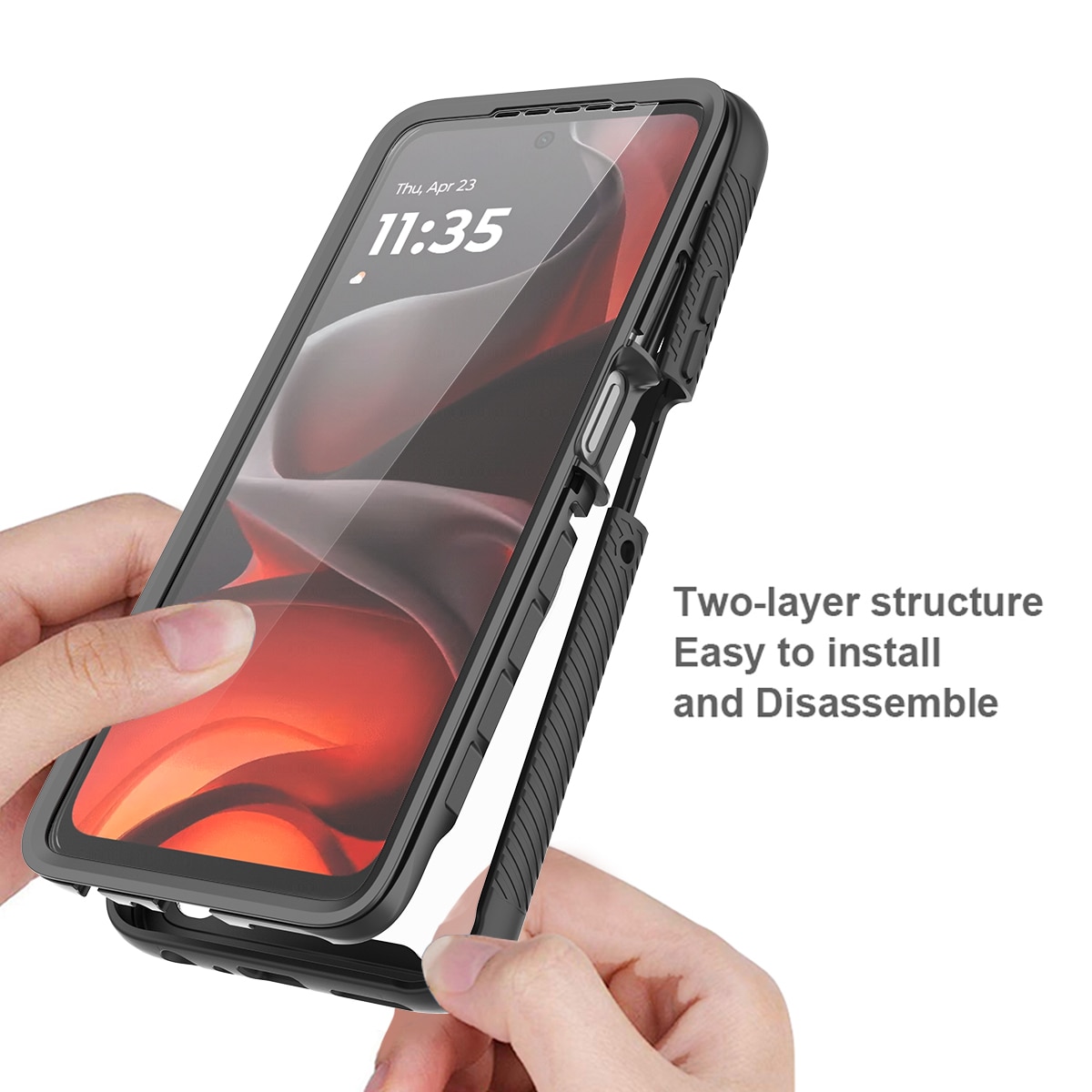 Coque Full Protection Motorola Moto G86, Noir