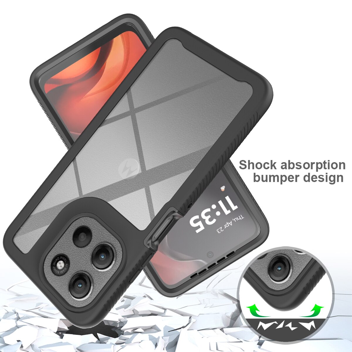 Coque Full Protection Motorola Moto G86, Noir