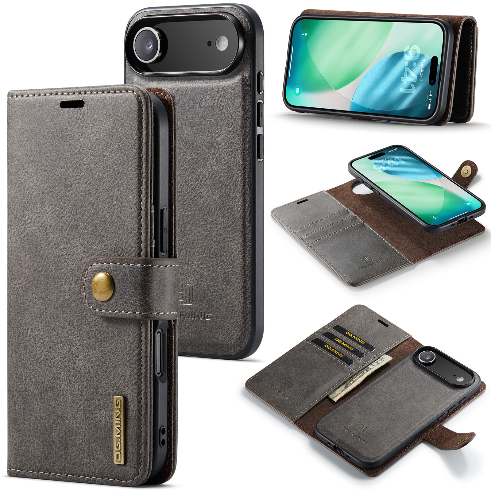 Étui portefeuille Magnet Wallet iPhone 17 Air, Brown