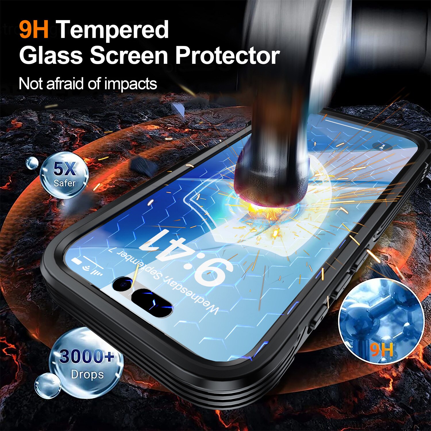 Coque Premium Full Protection iPhone 17, Black