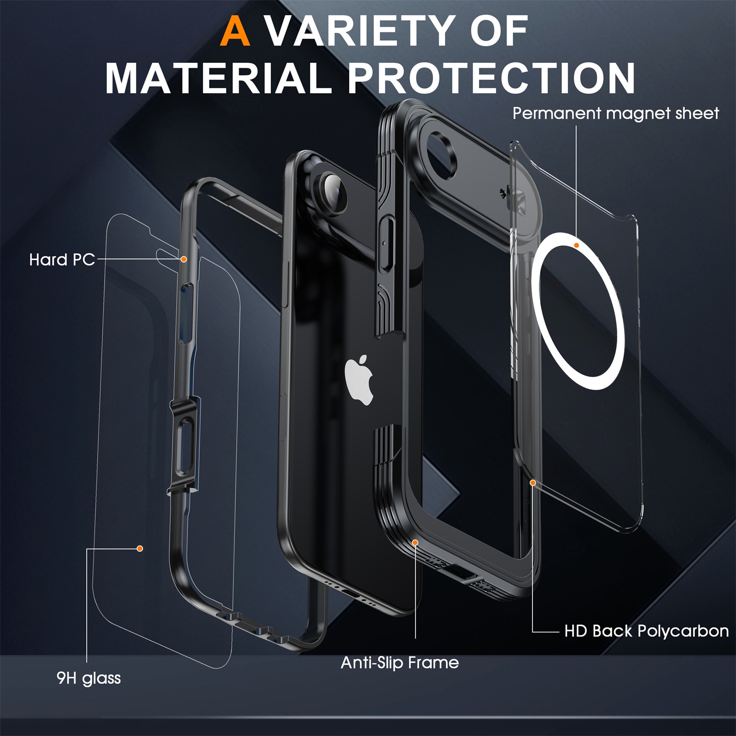 Coque Premium Full Protection iPhone 17 Air, Black