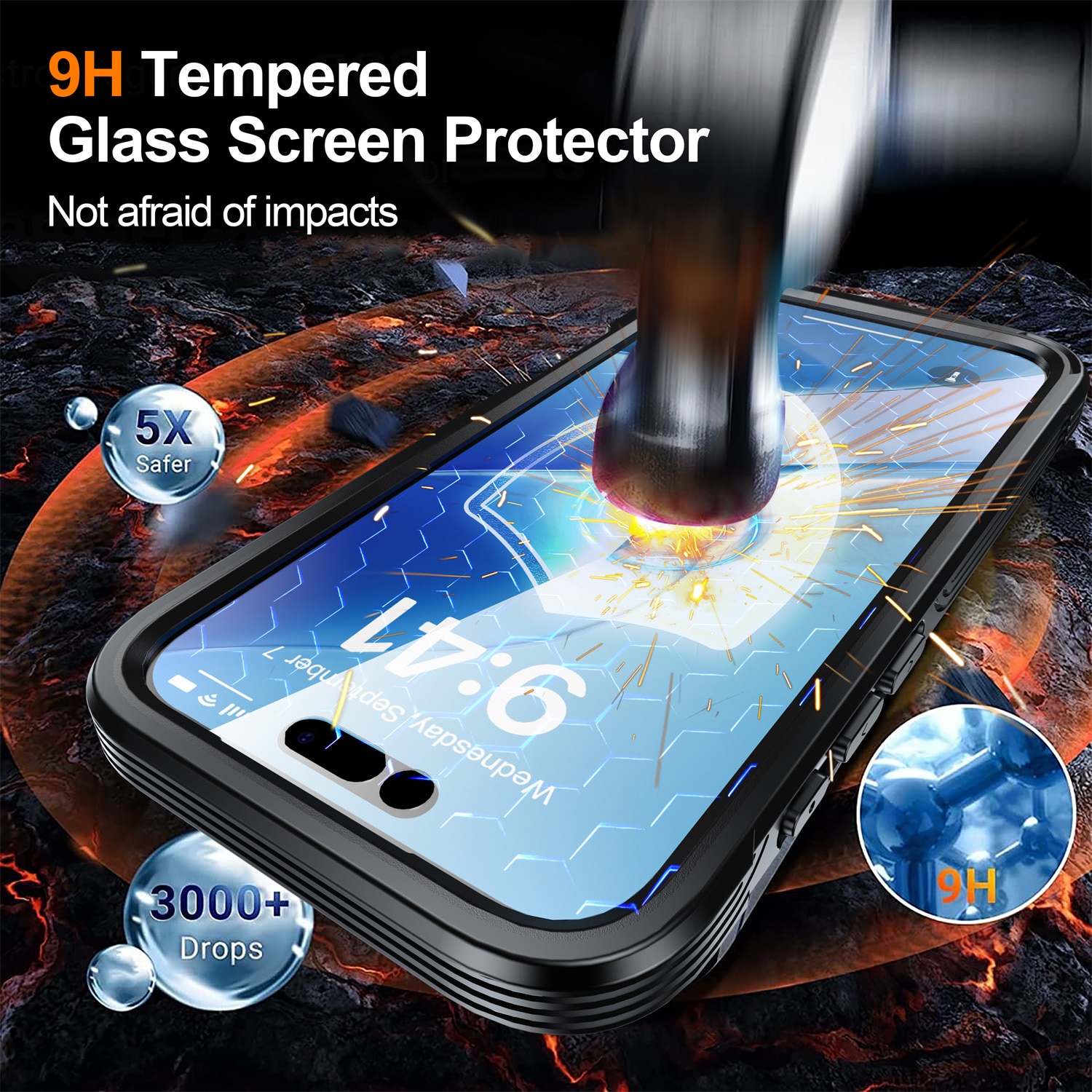 Coque Premium Full Protection iPhone 17 Air, Black