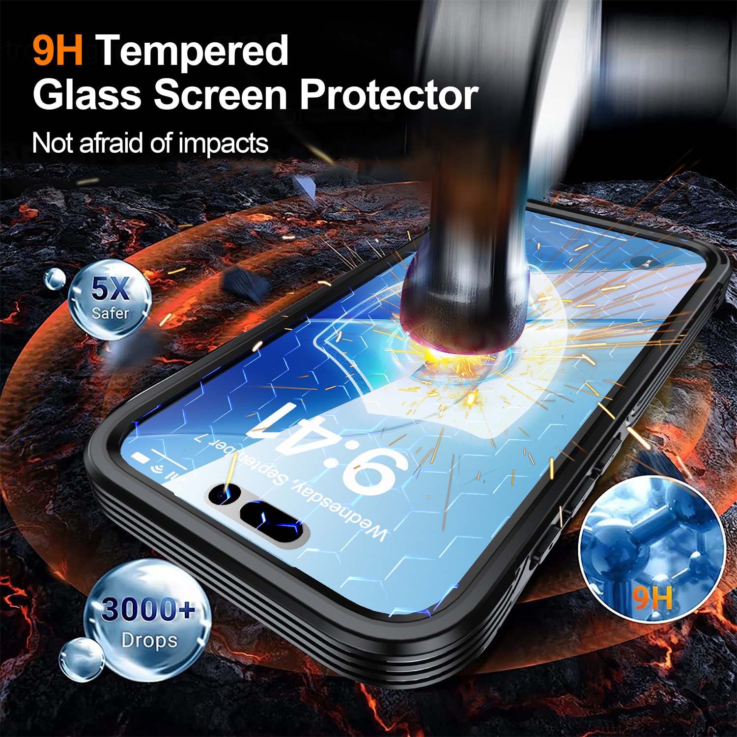 Coque Premium Full Protection iPhone 17 Pro, Black