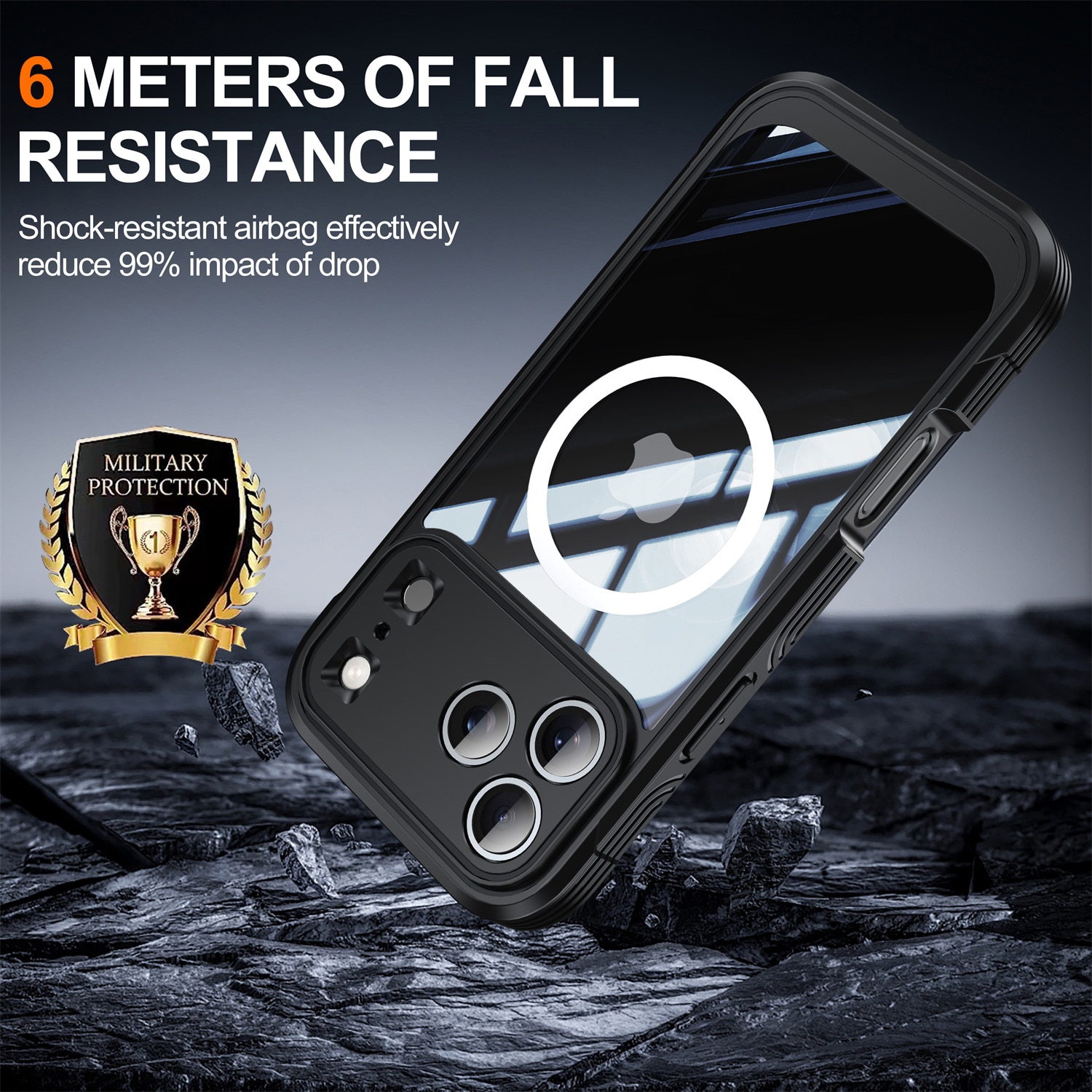Coque Premium Full Protection iPhone 17 Pro, Black