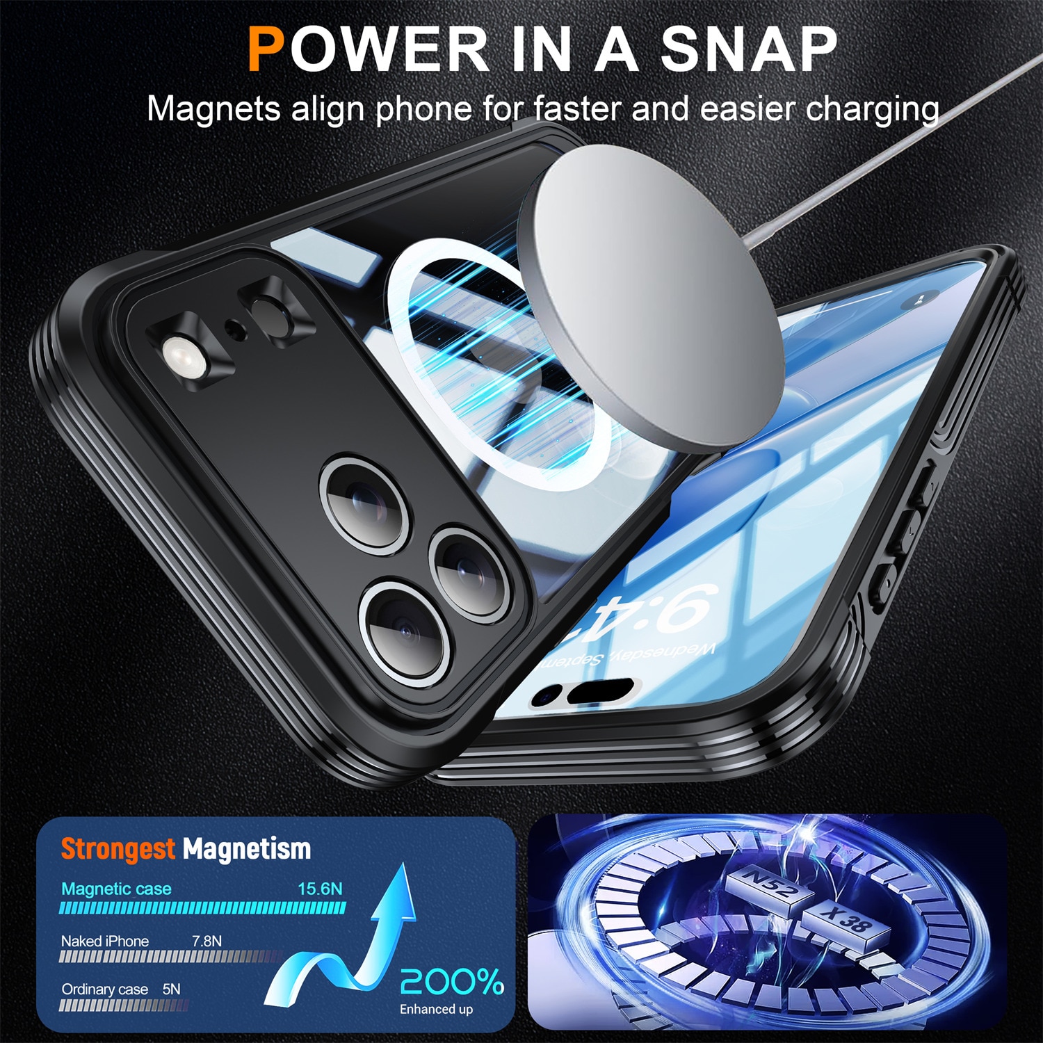Coque Premium Full Protection iPhone 17 Pro, Black