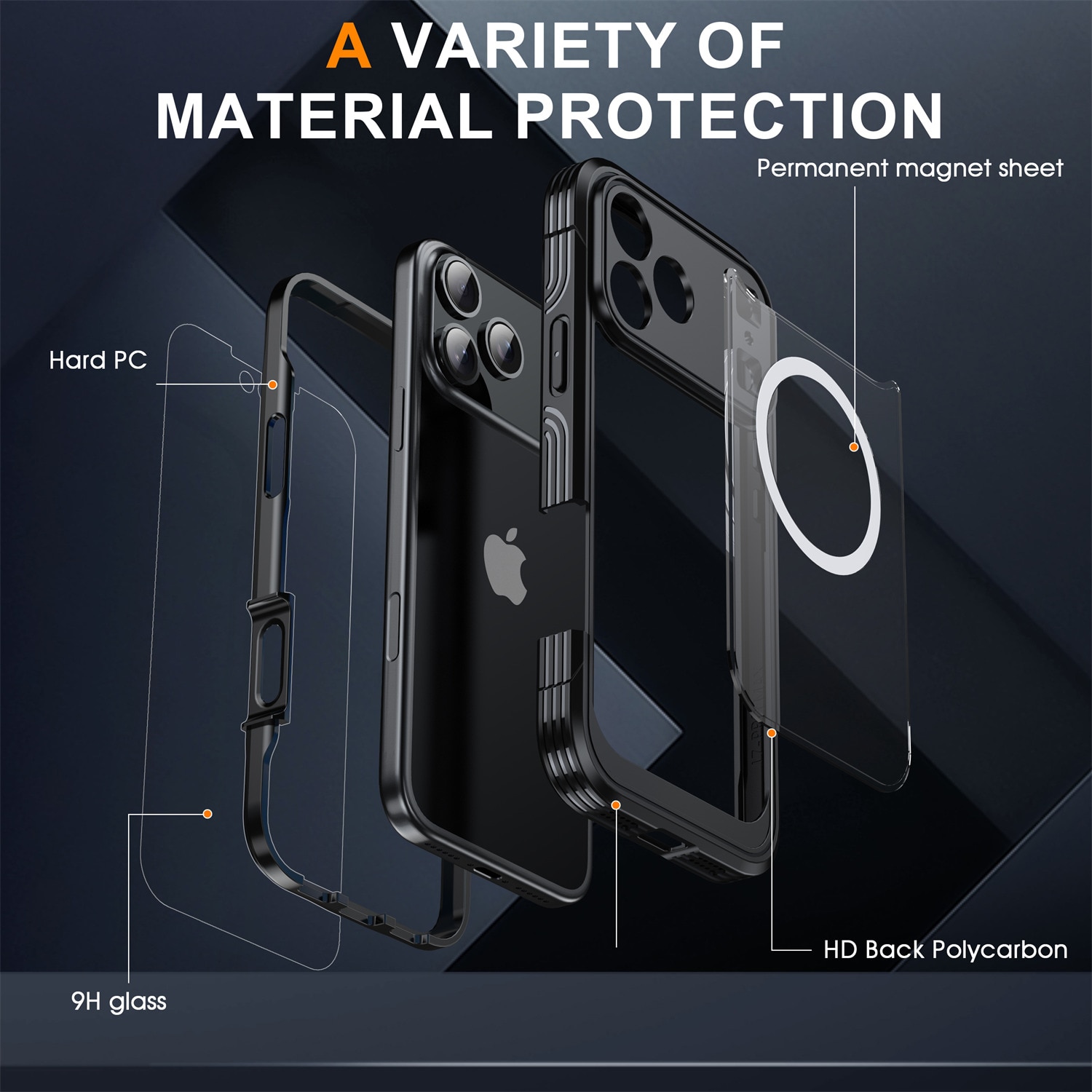 Coque Premium Full Protection iPhone 17 Pro, Black