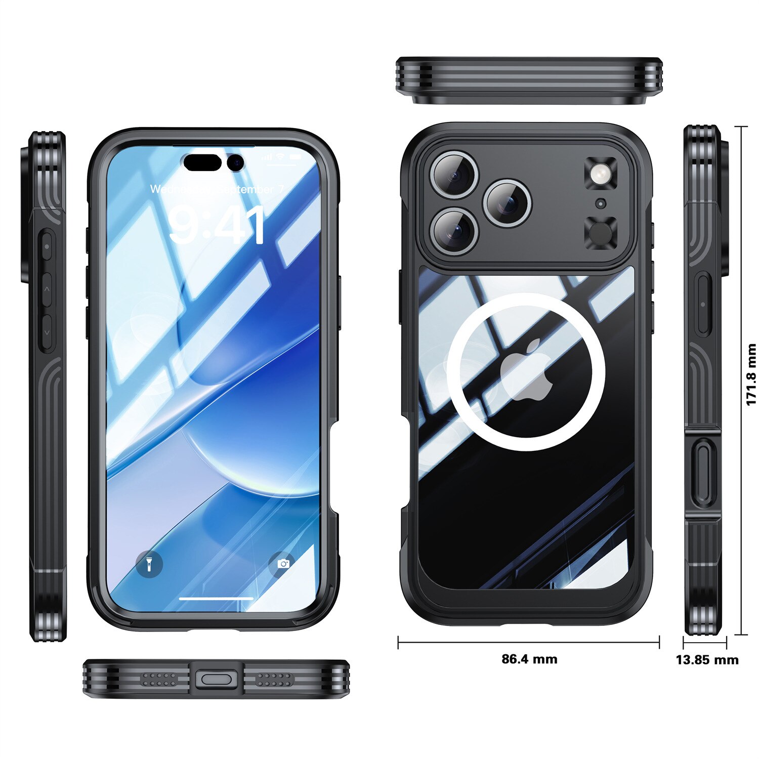 Coque Premium Full Protection iPhone 17 Pro Max, Black