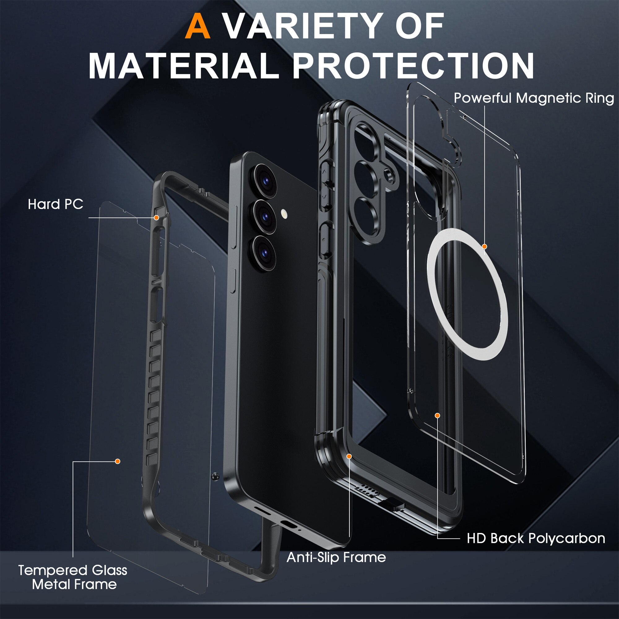 Coque Premium Full Protection Samsung Galaxy S25 FE, Black