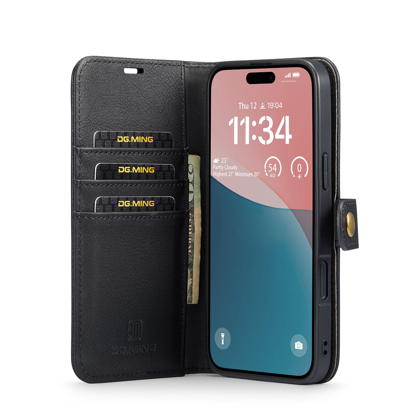 Étui portefeuille Magnet Wallet iPhone 17, Black