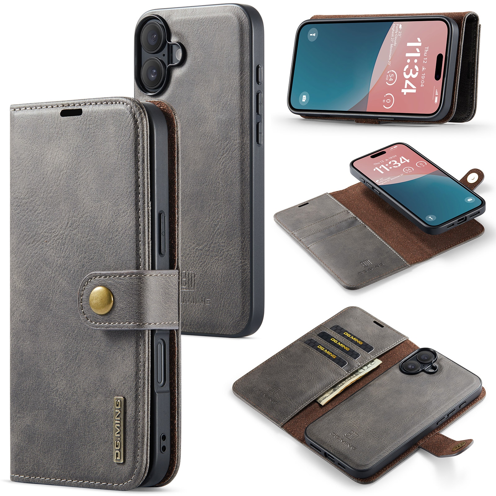 Étui portefeuille Magnet Wallet iPhone 17, Brown