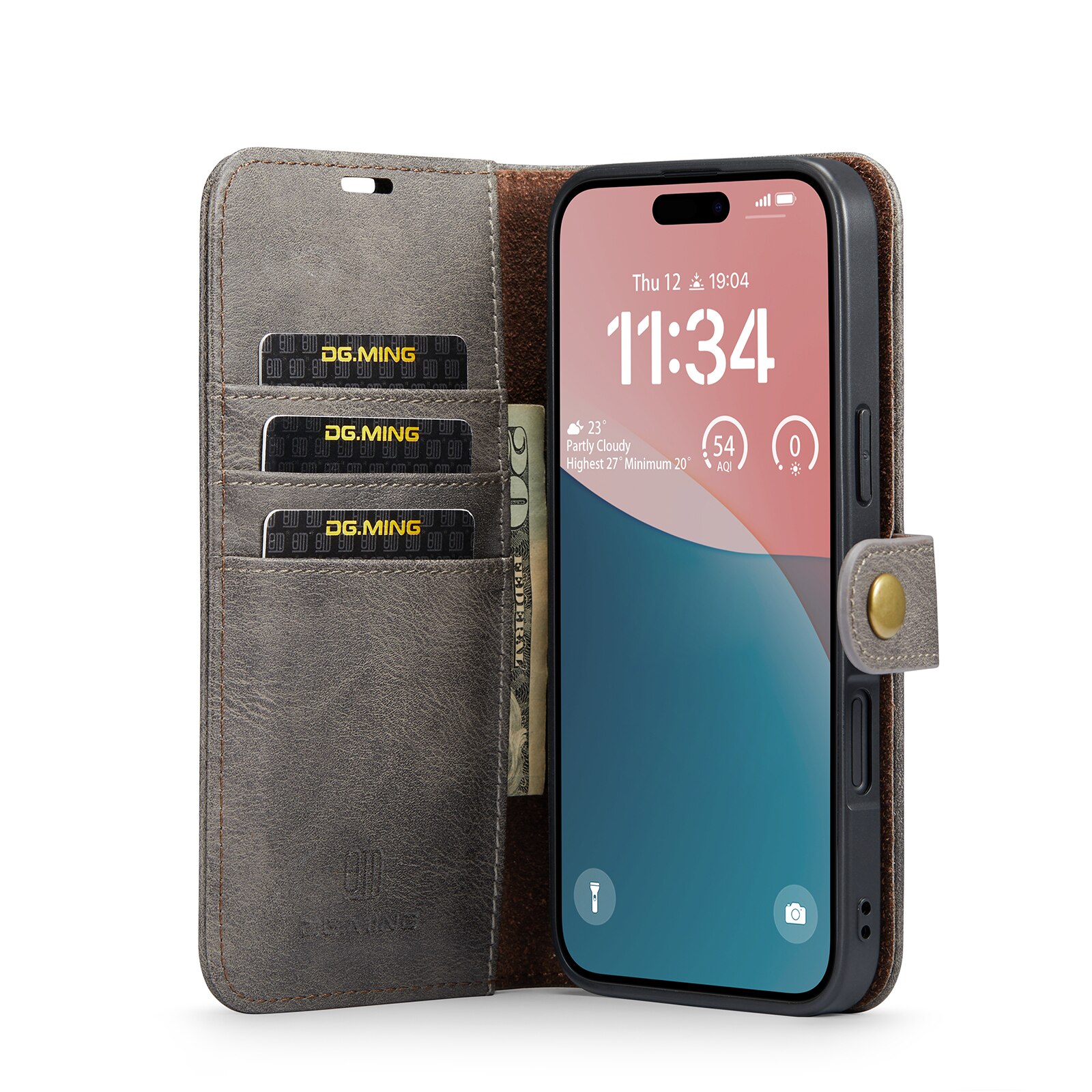 Étui portefeuille Magnet Wallet iPhone 17, Brown