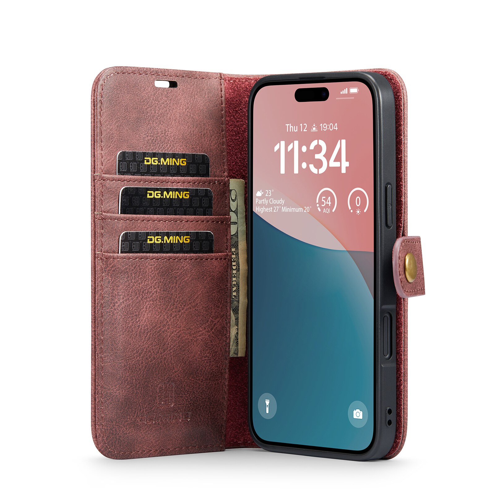 Étui portefeuille Magnet Wallet iPhone 17, Red