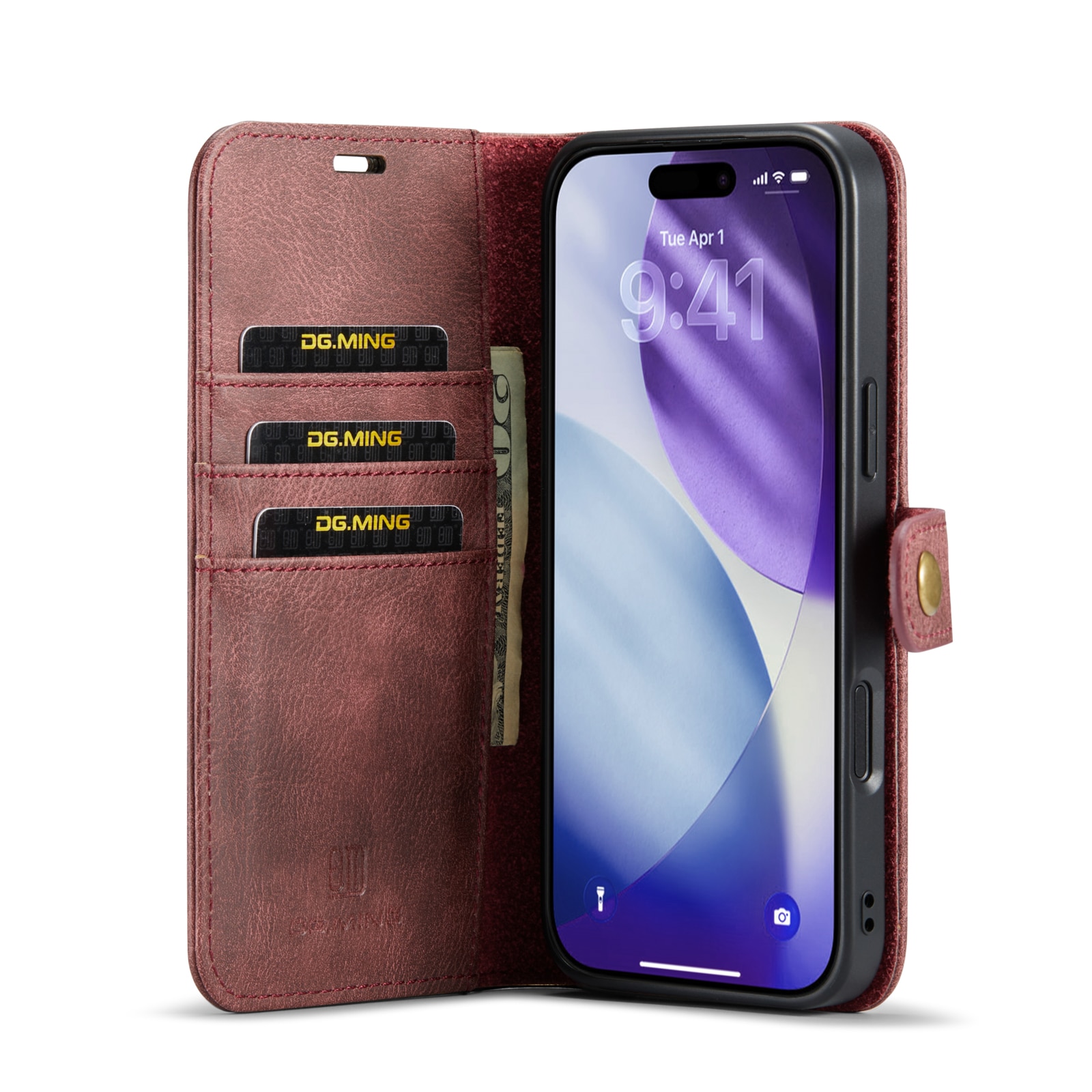 Étui portefeuille Magnet Wallet iPhone 17 Pro Max, Red