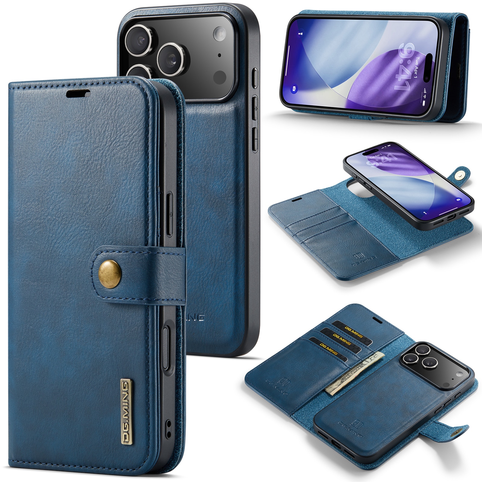 Étui portefeuille Magnet Wallet iPhone 17 Pro Max, Blue