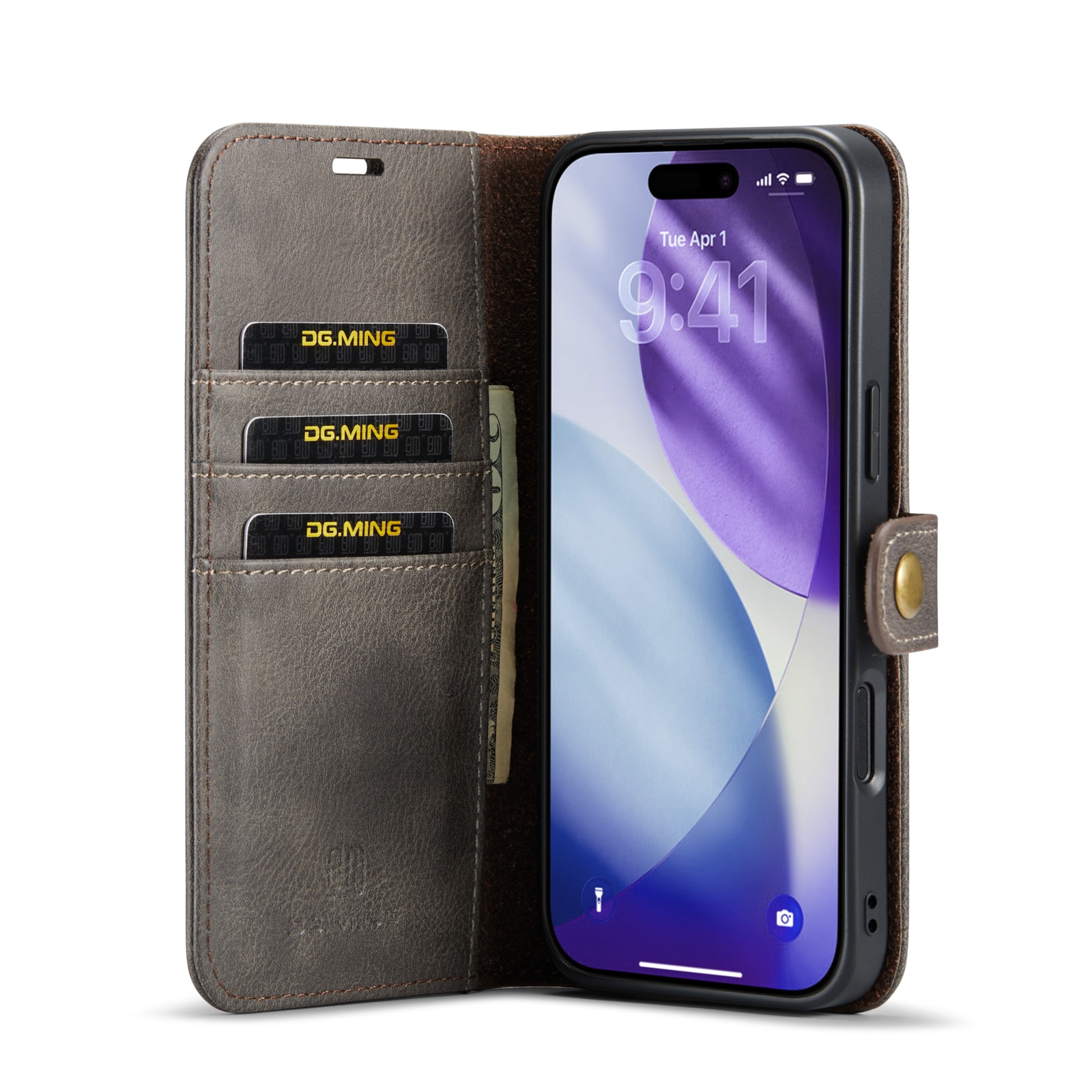 Étui portefeuille Magnet Wallet iPhone 17 Pro Max, Brown