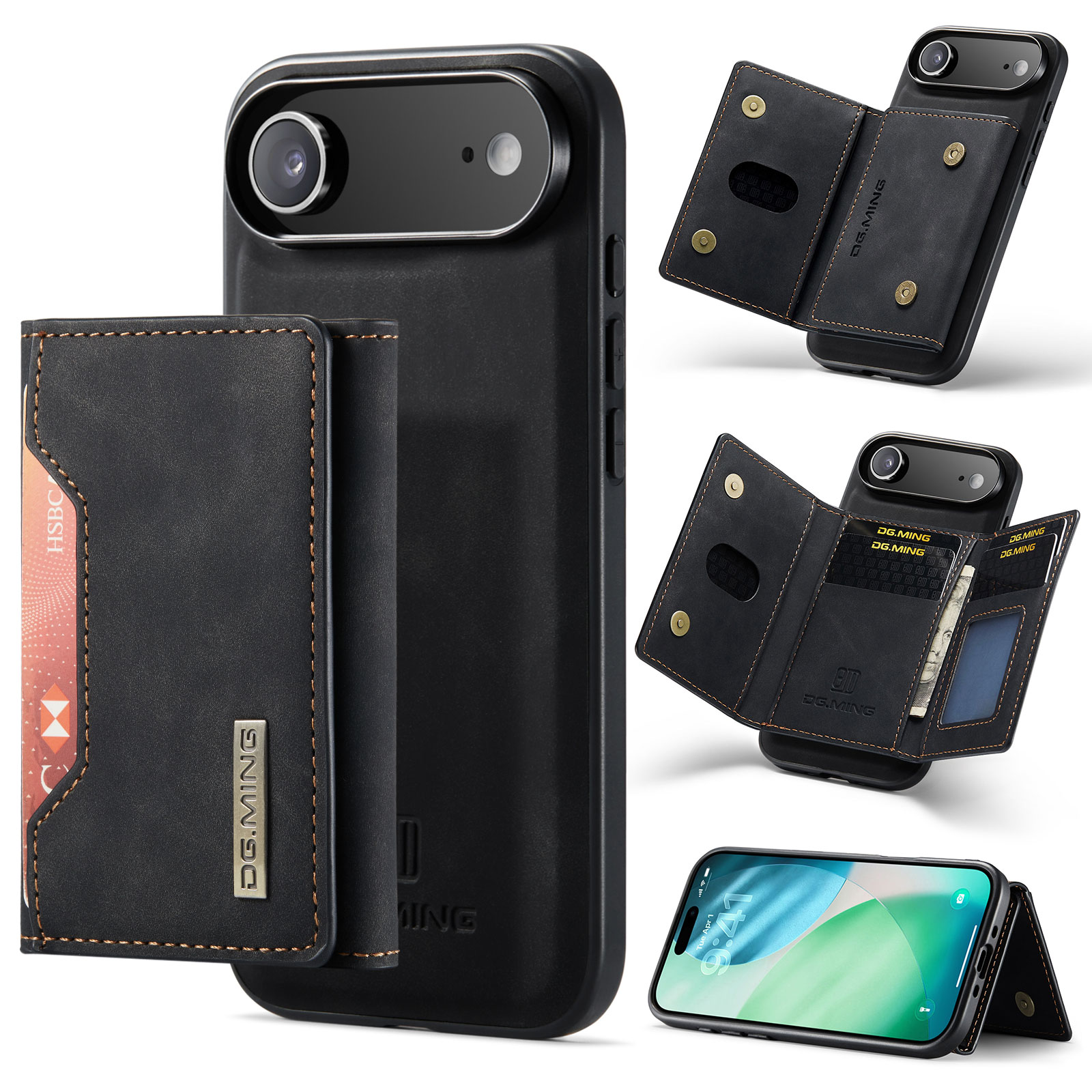 Coque Magnetic Card Slot iPhone 17 Air, Noir