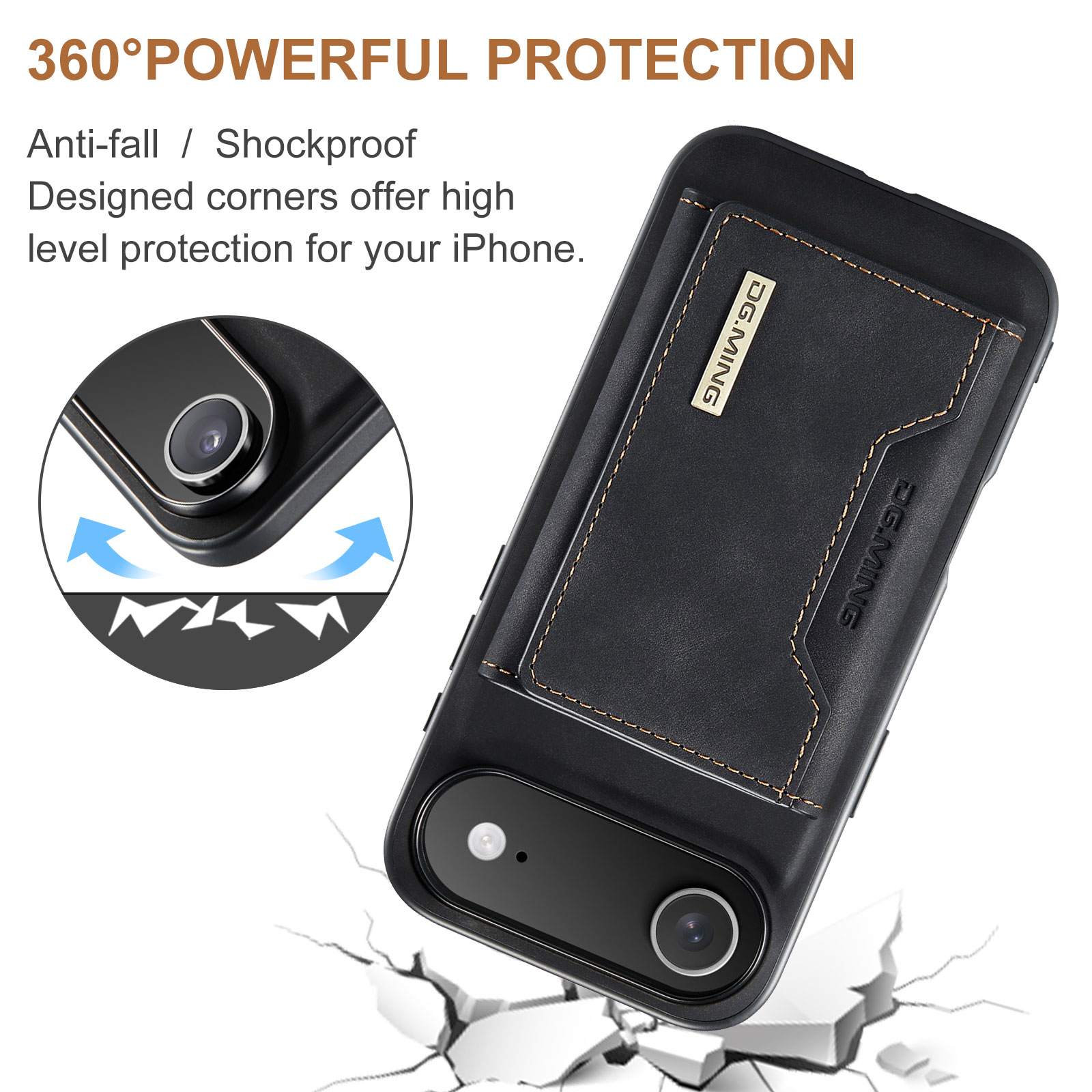 Coque Magnetic Card Slot iPhone 17 Air, Noir