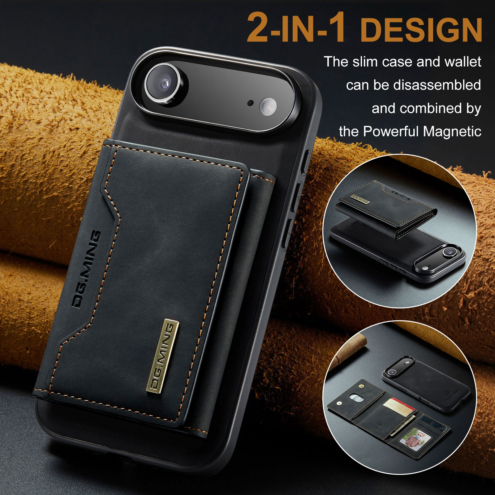 Coque Magnetic Card Slot iPhone 17 Air, Noir