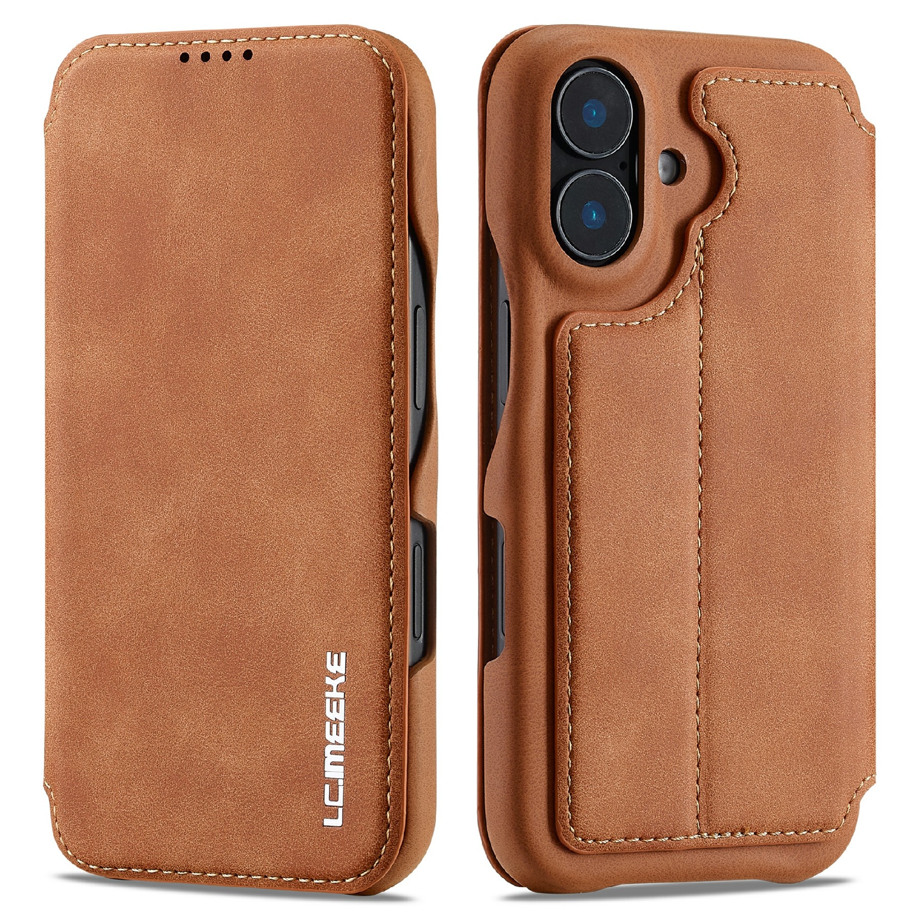 Étui portefeuille mince iPhone 17, Cognac