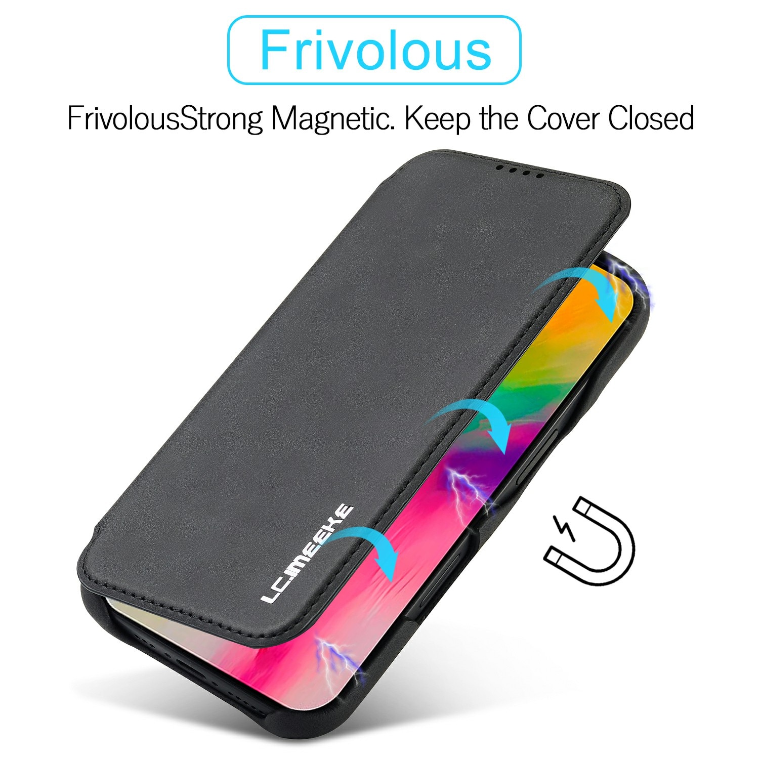 Étui portefeuille mince iPhone 17, noir