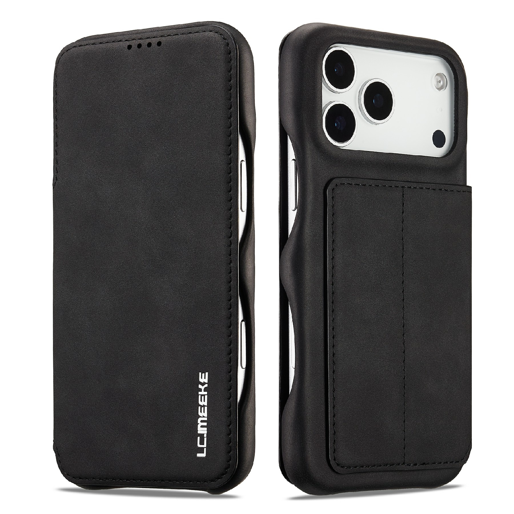 Étui portefeuille mince iPhone 17 Pro, Noir