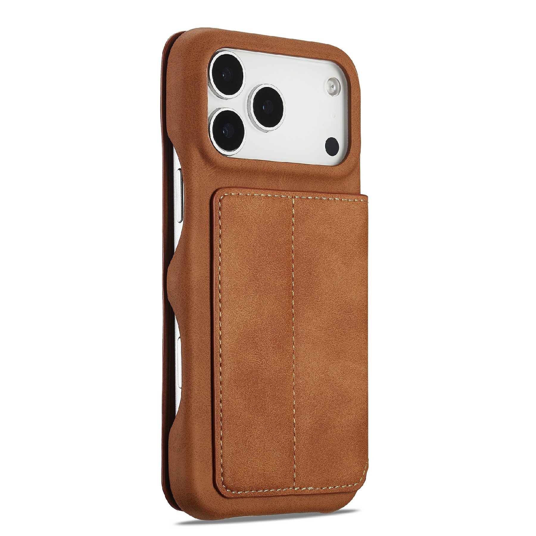 Étui portefeuille mince iPhone 17 Pro, Cognac