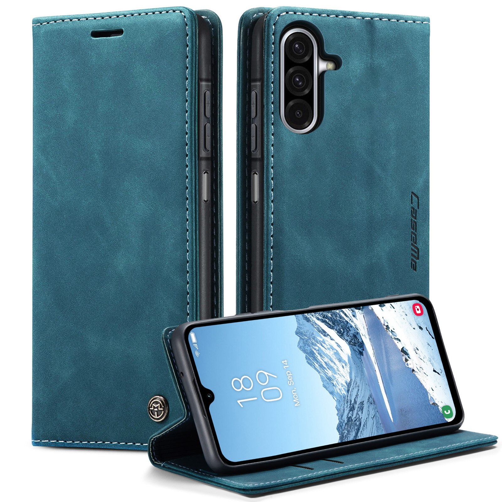 Étui portefeuille mince Samsung Galaxy A17, Bleu