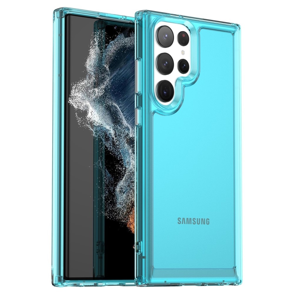 Coque Hybride Crystal Hybrid Samsung Galaxy S23 Ultra, bleu
