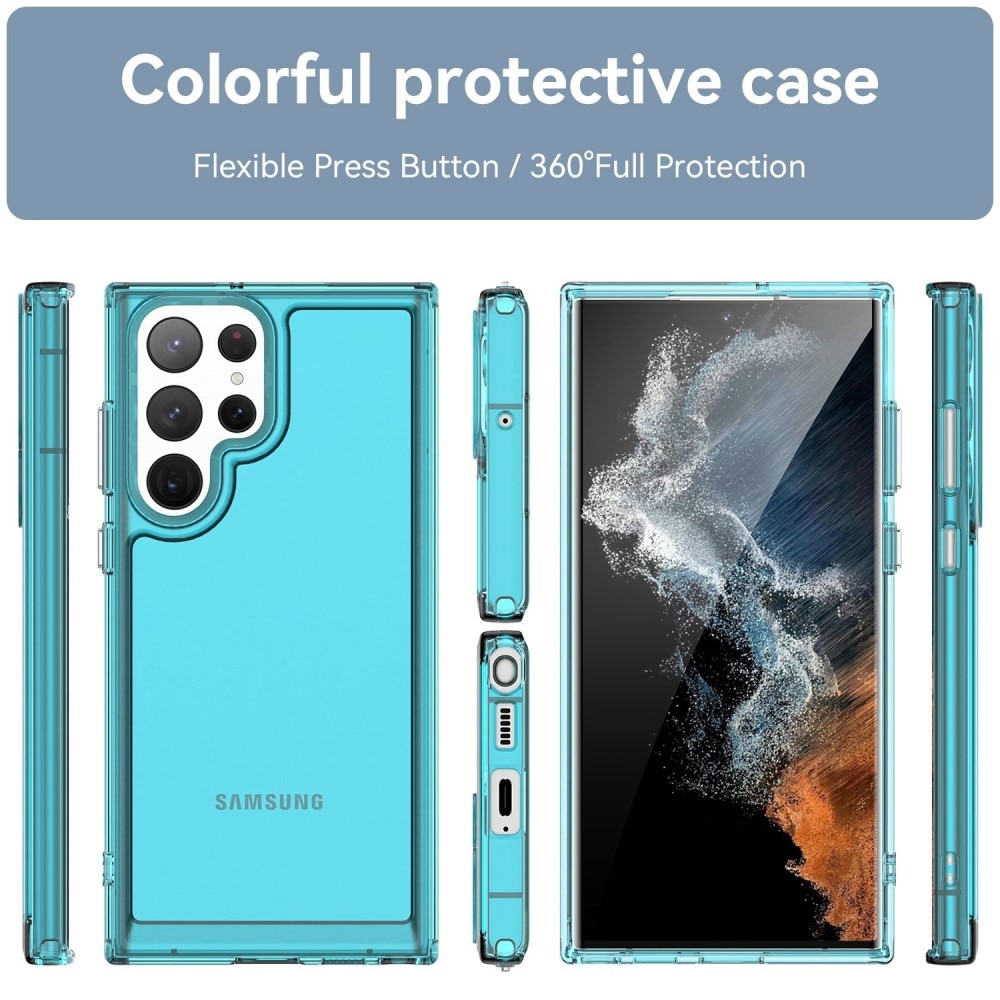Coque hybride pour Samsung Galaxy S23 Ultra, transparent