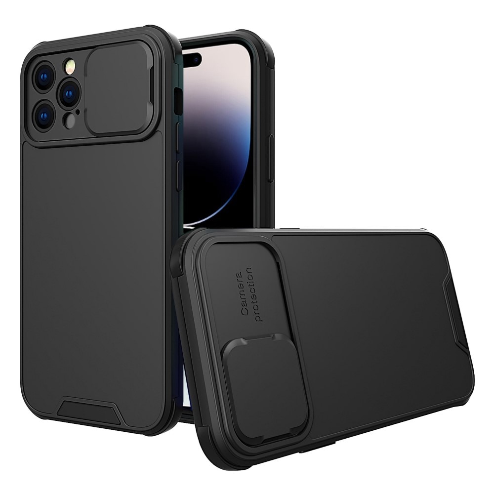 Coque avec protection pour caméra iPhone 14 Pro Max Noir