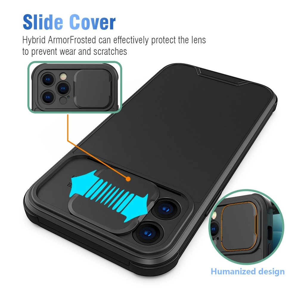 Coque avec protection pour caméra iPhone 14 Pro Max Noir