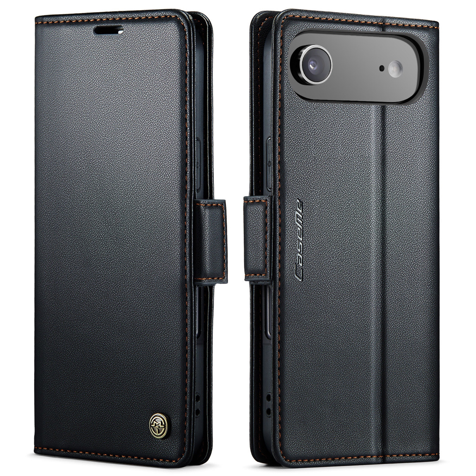 Étui portefeuille mince anti-RFID iPhone 17 Air, Noir