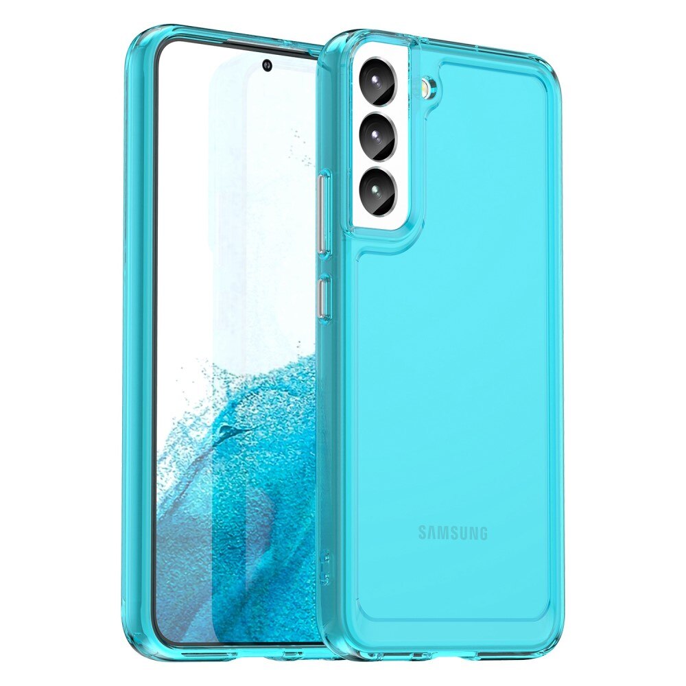 Coque Hybride Crystal Hybrid Samsung Galaxy S23, bleu