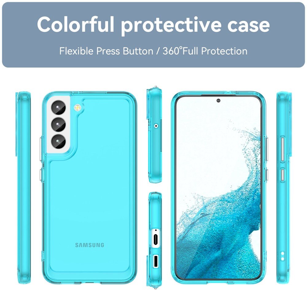 Coque Hybride Crystal Hybrid Samsung Galaxy S23, bleu