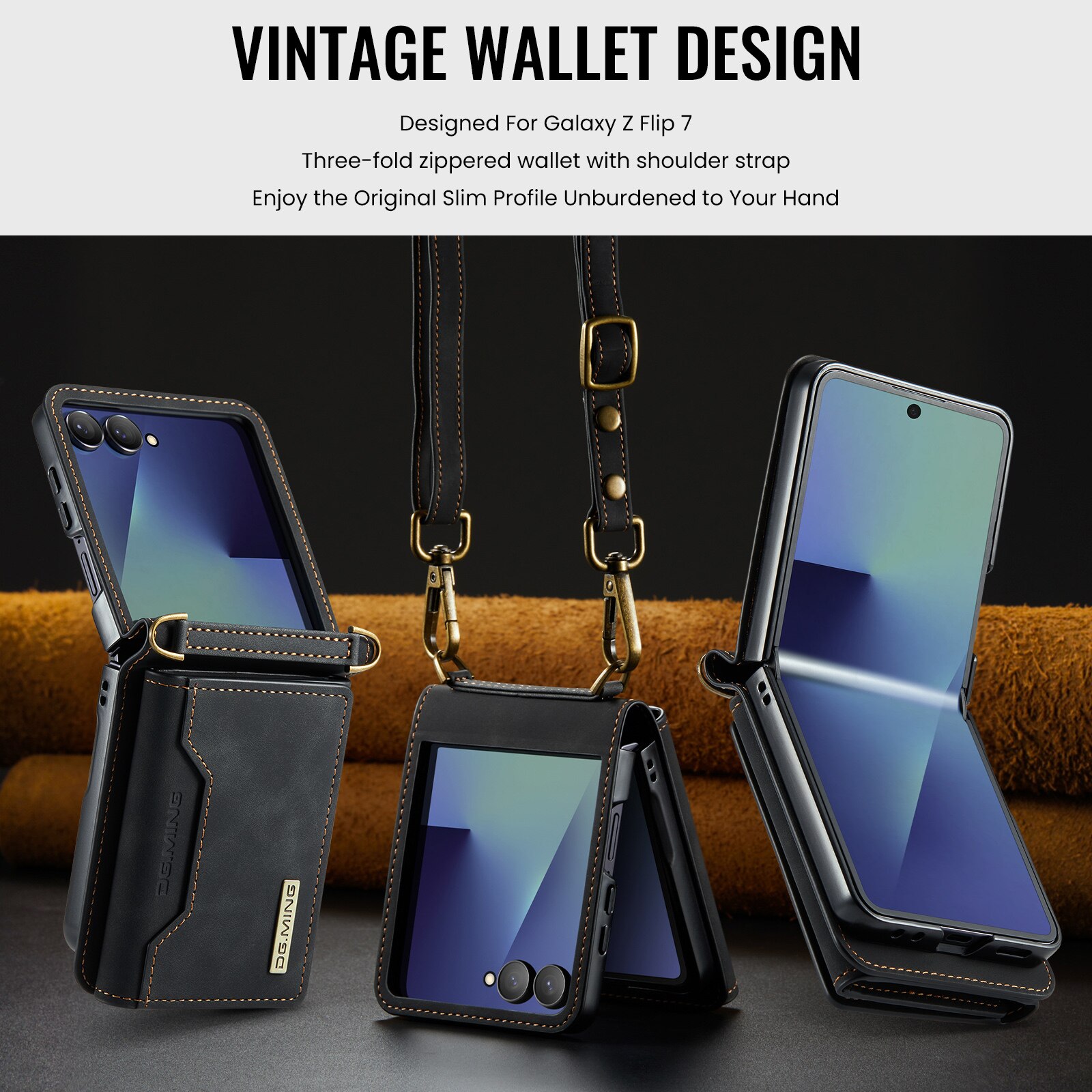 Coque Card Slot Samsung Galaxy Z Flip 7 Noir