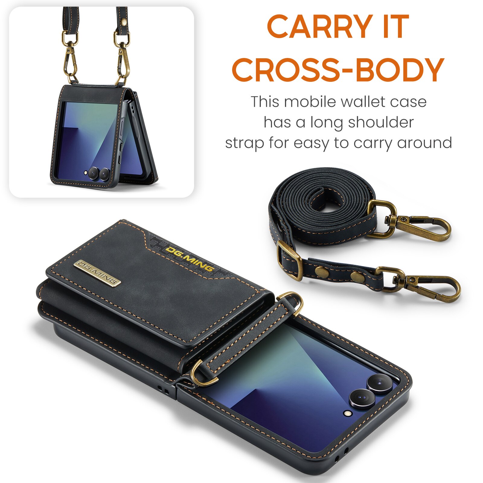 Coque Card Slot Samsung Galaxy Z Flip 7 Noir