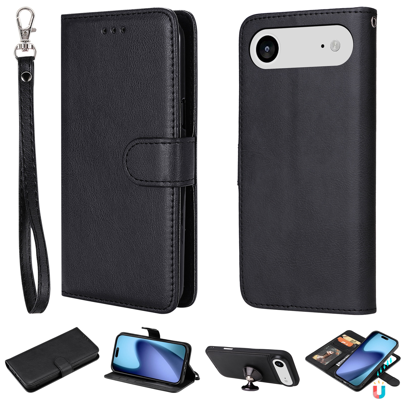Étui magnétique iPhone 17 Air, Noir