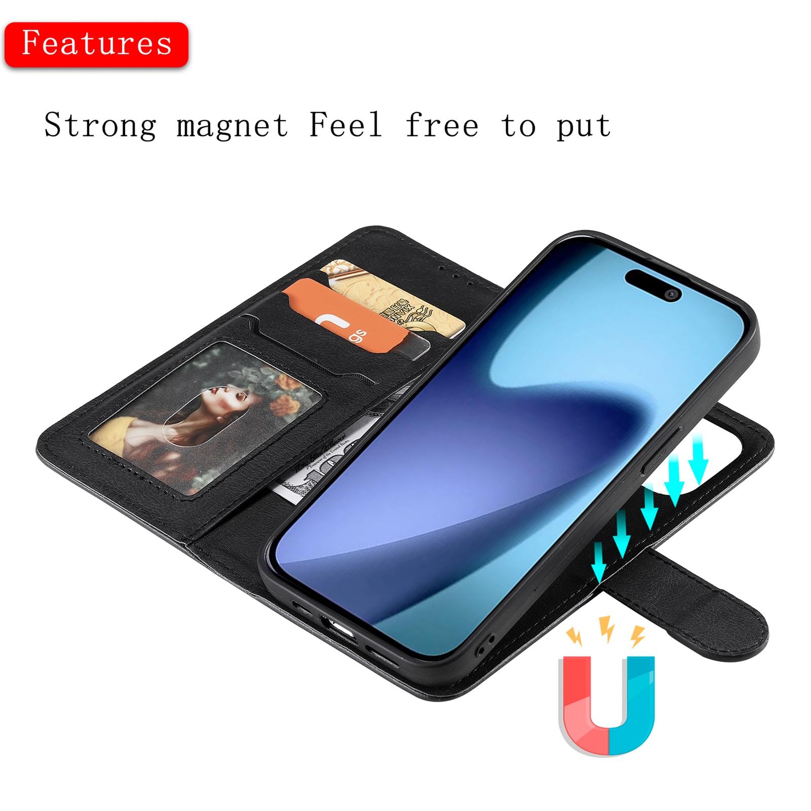 Étui magnétique iPhone 17 Air, Noir