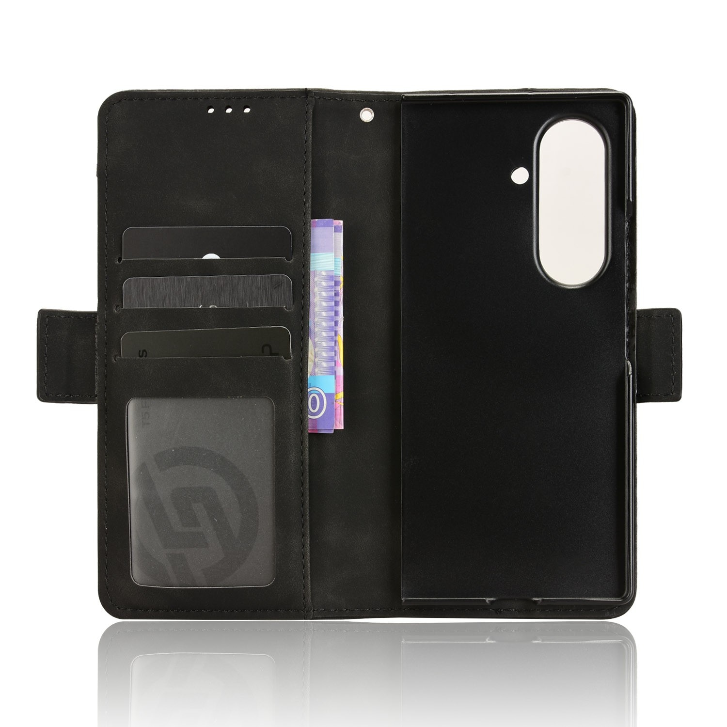 Multi-Cartes Etui Portefeuille avec rangement S-pen Samsung Galaxy Z Fold 7, noir