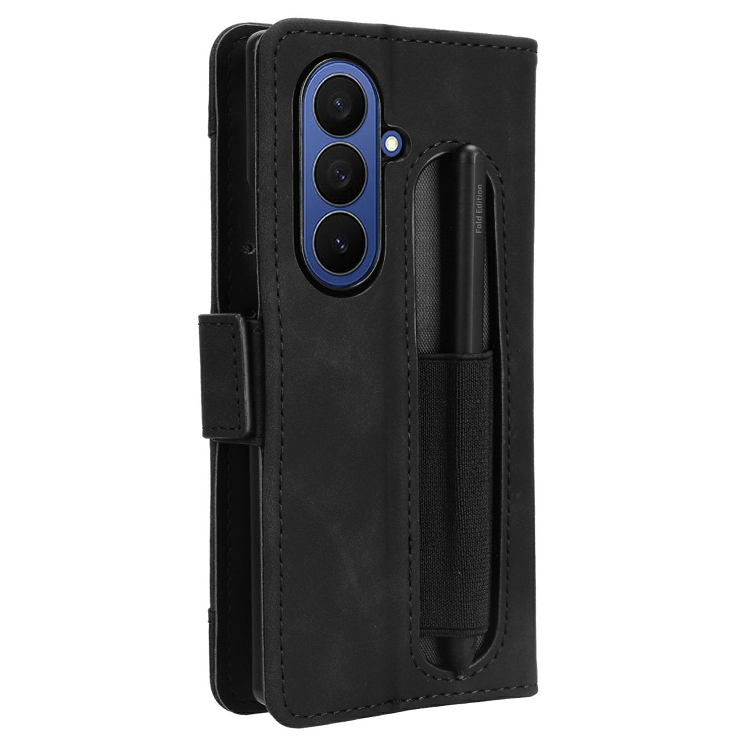 Multi-Cartes Etui Portefeuille avec rangement S-pen Samsung Galaxy Z Fold 7, noir