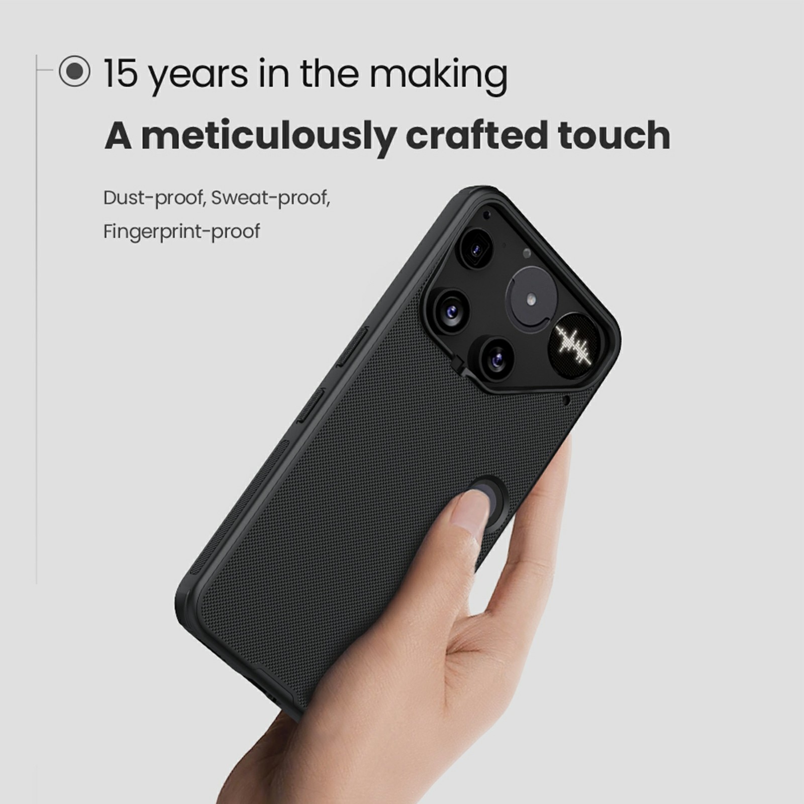 Super Frosted Shield Nothing Phone 3, noir