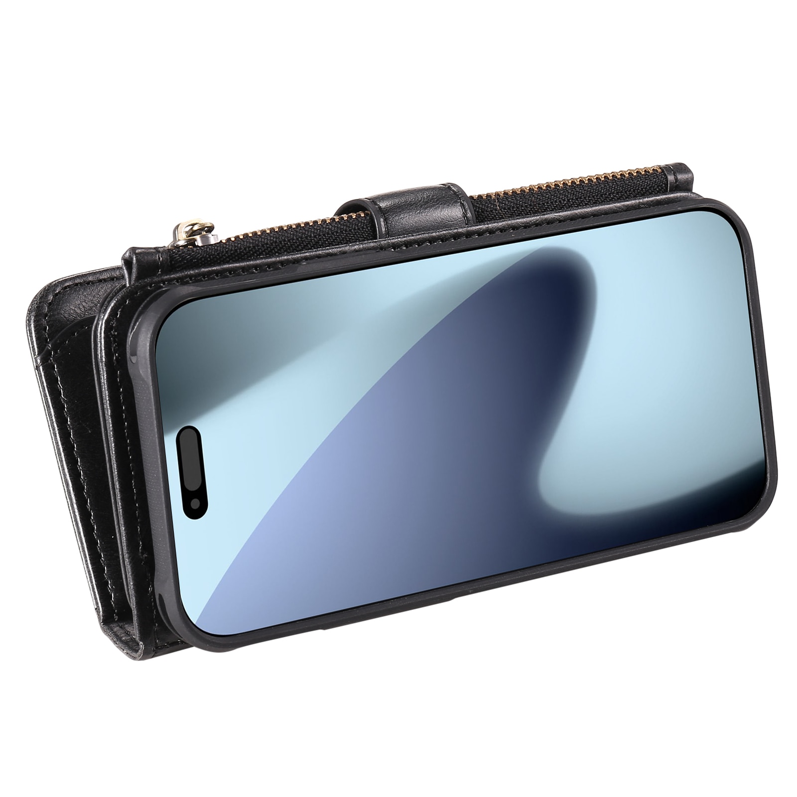 Magnet Leather Multi Wallet iPhone 17 Pro, noir