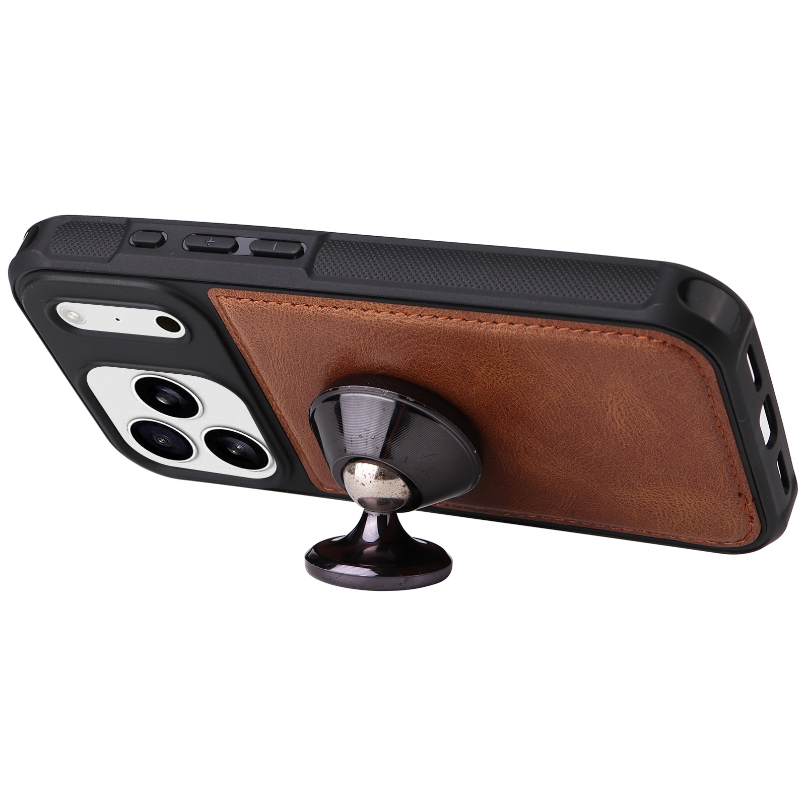 Magnet Leather Multi Wallet iPhone 17 Pro Max, Marron