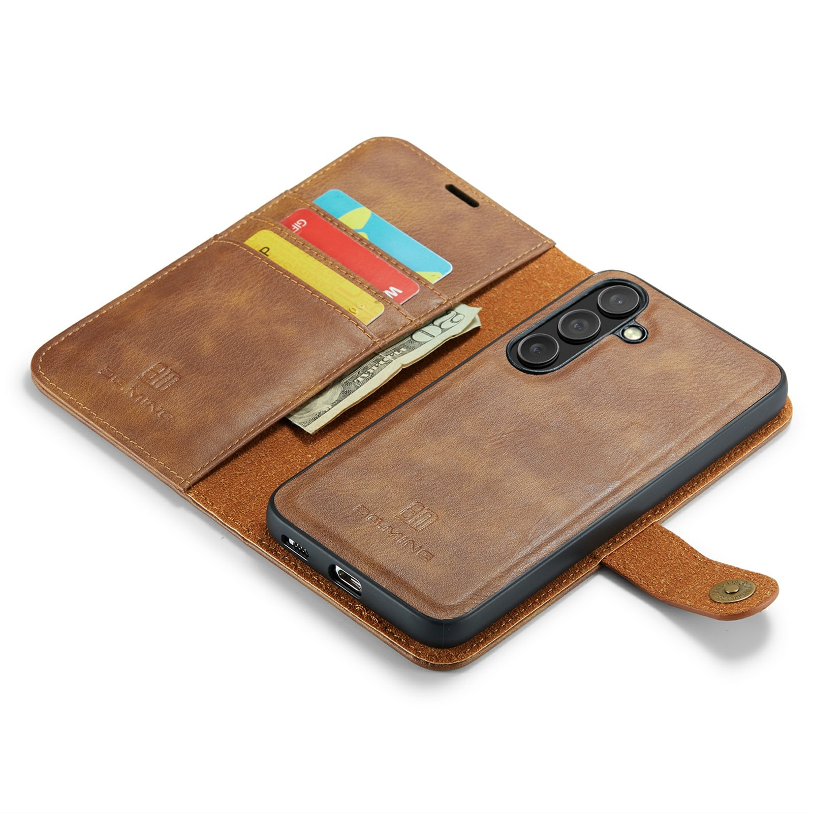 Étui portefeuille Magnet Wallet Samsung Galaxy S25 FE, Cognac