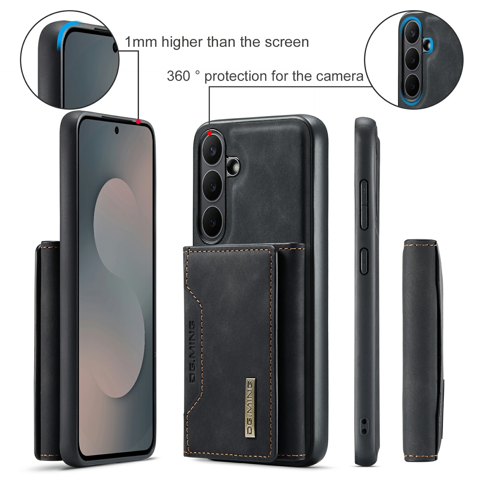 Coque Magnetic Card Slot Samsung Galaxy S25 FE, Noir