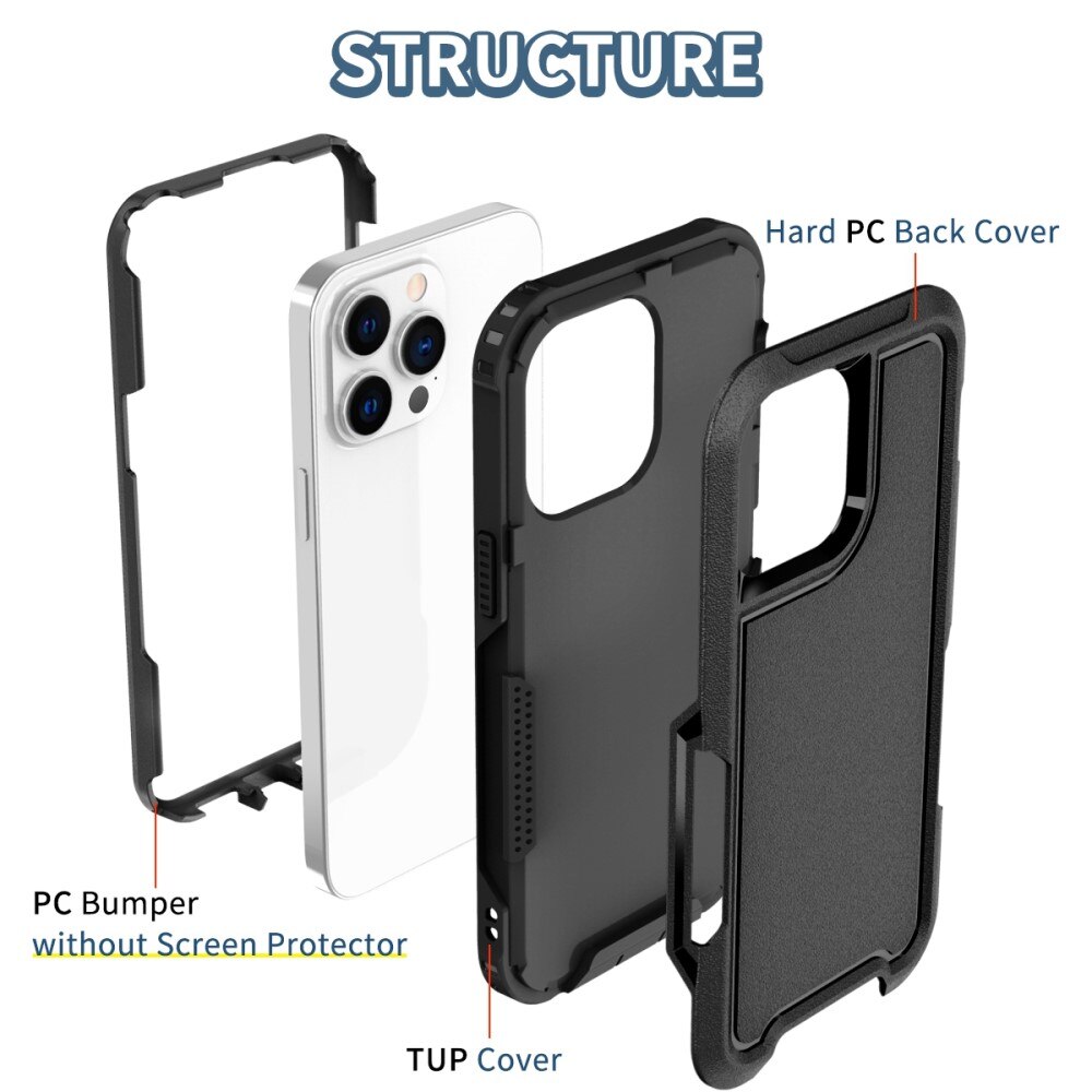 Extra Coque de couverture complète iPhone 14 Pro noir