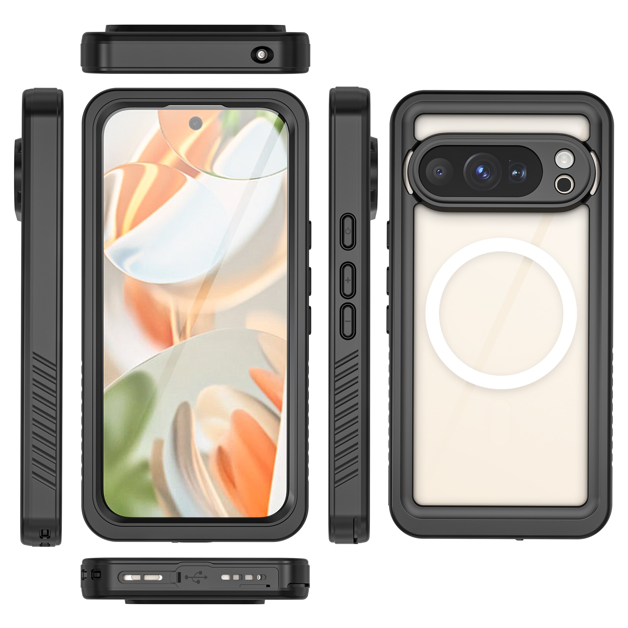 Coque étanche Google Pixel 10 Pro, transparent