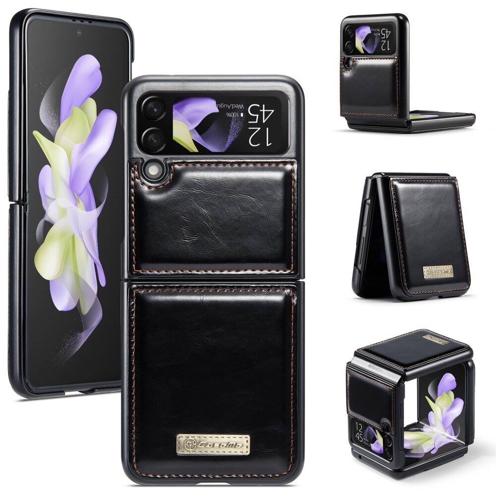 Étui en cuir Samsung Galaxy Z Flip 4 Noir