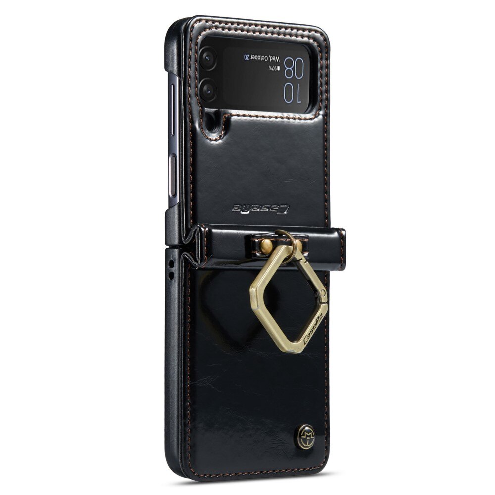 Étui en cuir Handstrap Samsung Galaxy Z Flip 4 Noir