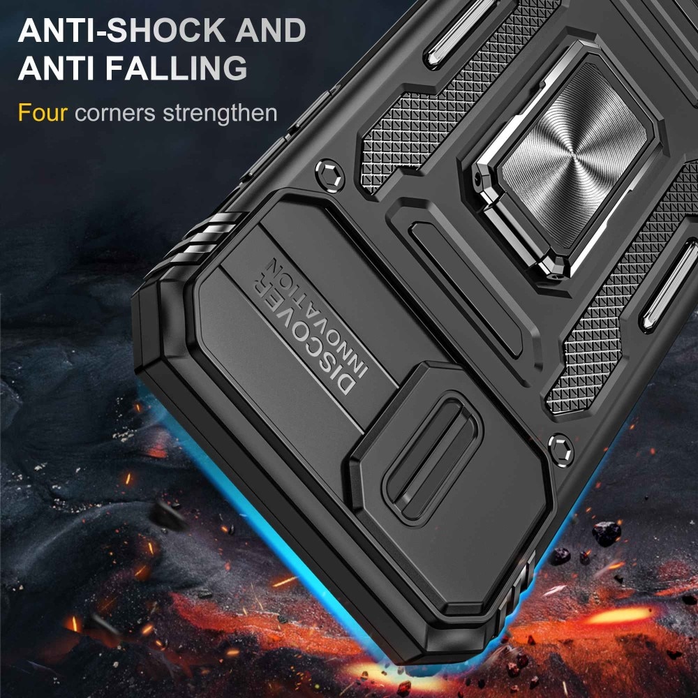 Coque Hybride Ring avec Protège Caméra iPhone 11, Noir